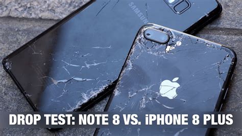 iphone 8 plus vs note 8 drop test|Glass.